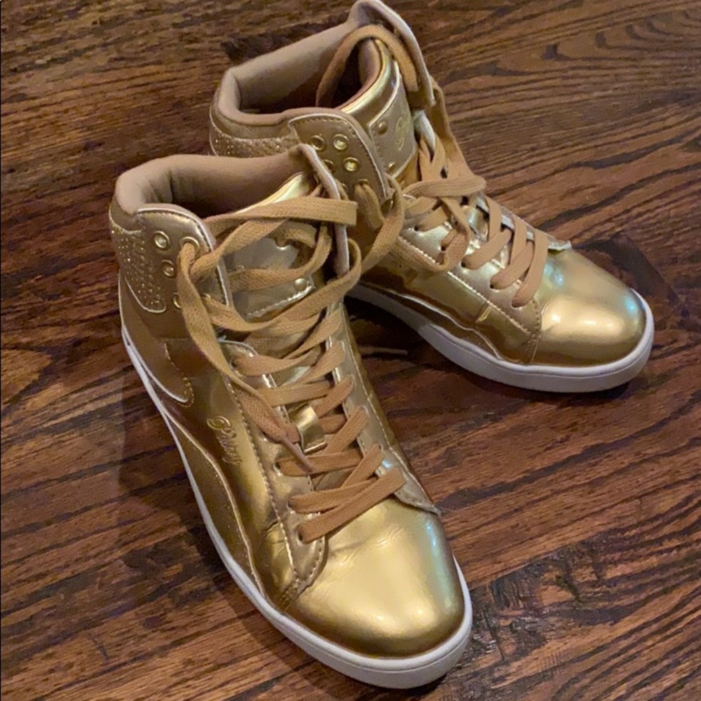Pastry Gold Sequin Hip Hop Shoe (Dancer) - Picture 3 of 4
